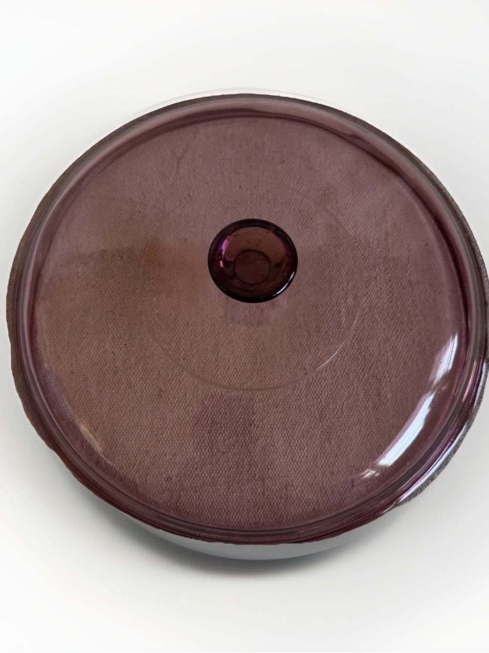 Vintage Pyrex Cranberry Glass Lid 624C Replacement 2 Quart Round Casserole 8.5"
